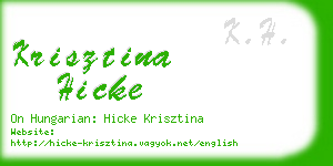 krisztina hicke business card